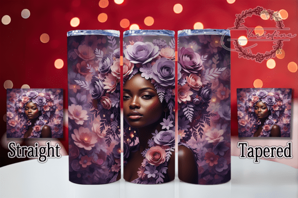 3D Afro Beauty Floral Tumbler Wrap: Elevating Your Drinkware Projects