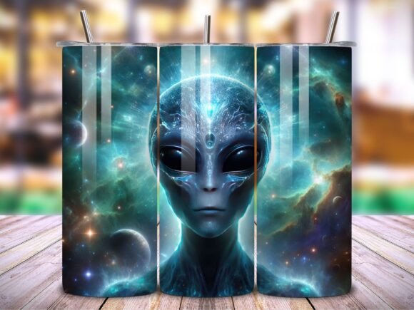 3D Alien 20 Oz Tumbler Wrap Vol.3