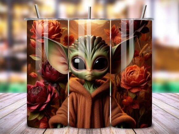3D Alien 20 Oz Tumbler Wrap Vol.5