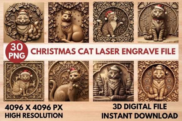 3D Christmas Cat Laser Engrave File: A Practical Guide to Holiday Woodworking and Digital Craft
