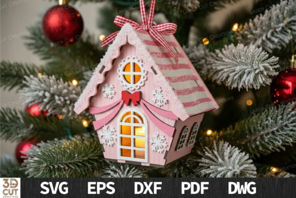 3D Christmas House Ornament SVG: A Versatile Tool for Festive Creativity