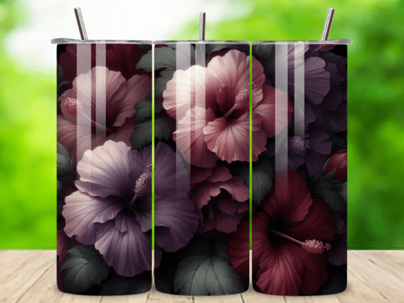 3D Hibiscus Tumbler V.2