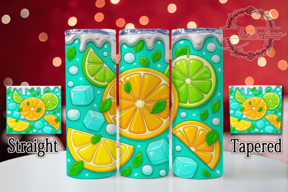 3D Inflated Cocktail Party Tumbler Wrap