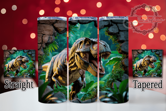 3D Jurassic Dinosaur Tumbler: A Digital Design for Creative Drinkware
