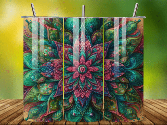 3D Mandala Tumbler Wrap Sublimation V.4