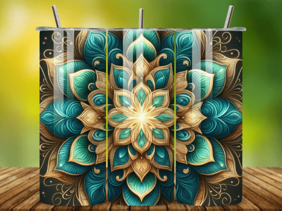 3D Mandala Tumbler Wrap Sublimation V.8
