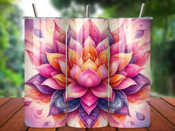 3D Mandala Tumbler Wrap Sublimation V.9