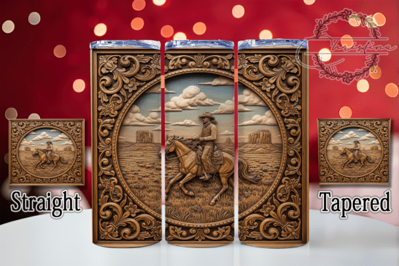 3D Rustic Cowboy Tumbler: Elevating Your DIY Drinkware Projects