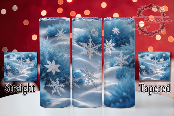 3D Snowflake Christmas Tumbler
