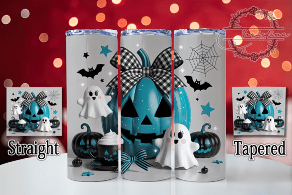 3D Teal Pumpkin Cute Ghost Halloween