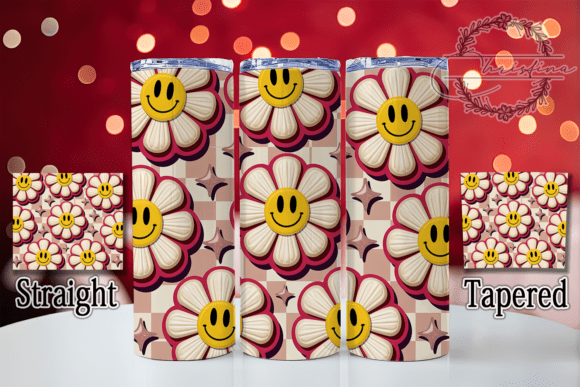 3D Vintage Retro Floral Tumbler: Elevating Drinkware with Digital Design