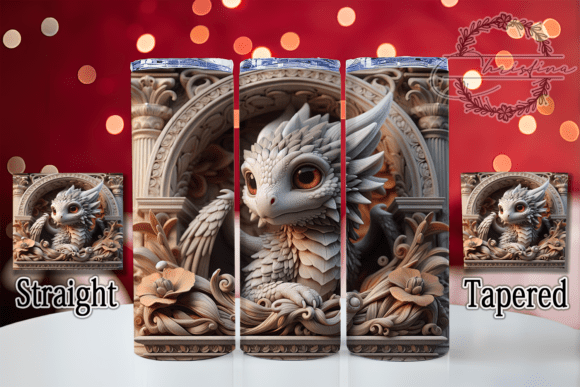 3D White Dragon Magical Fantasy Tumbler