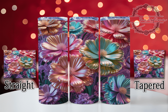 Elevate Your Drinkware Business with 3D Realistic Spring Flower Designs