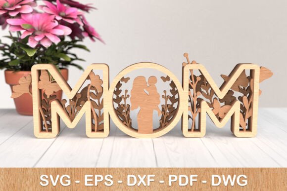 MOM 3D Layered Laser Cut SVG: Design Versatility